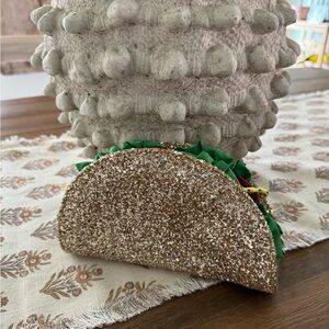 Glitter taco clutch Jcrew kids